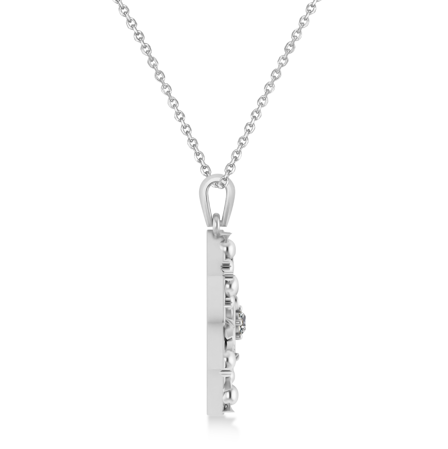 Diamond Jewish Star of David Pendant Necklace 14K White Gold (0.25ct)