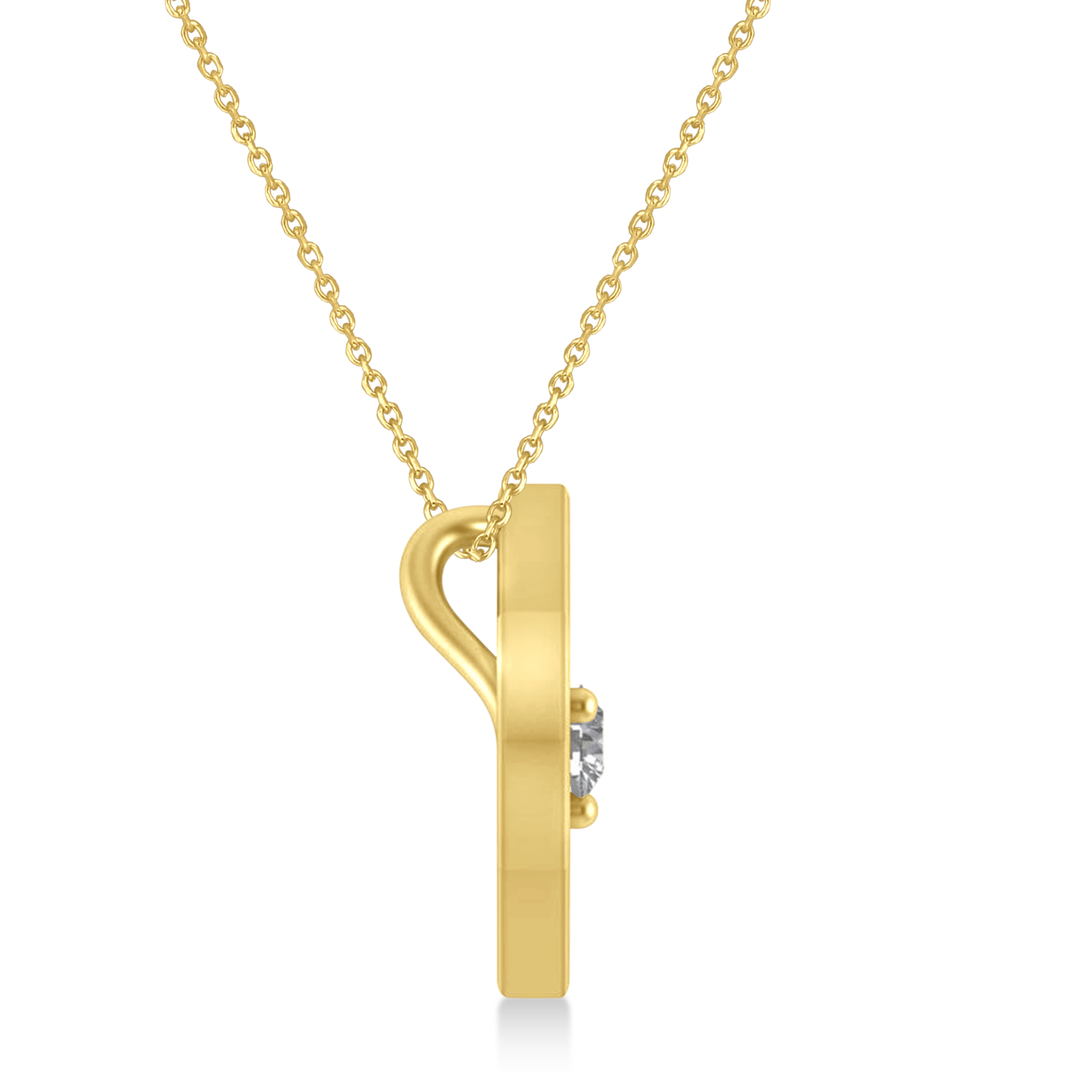 Floating Diamond Jewish Star of David Pendant Necklace 14K Yellow Gold (.15ct)