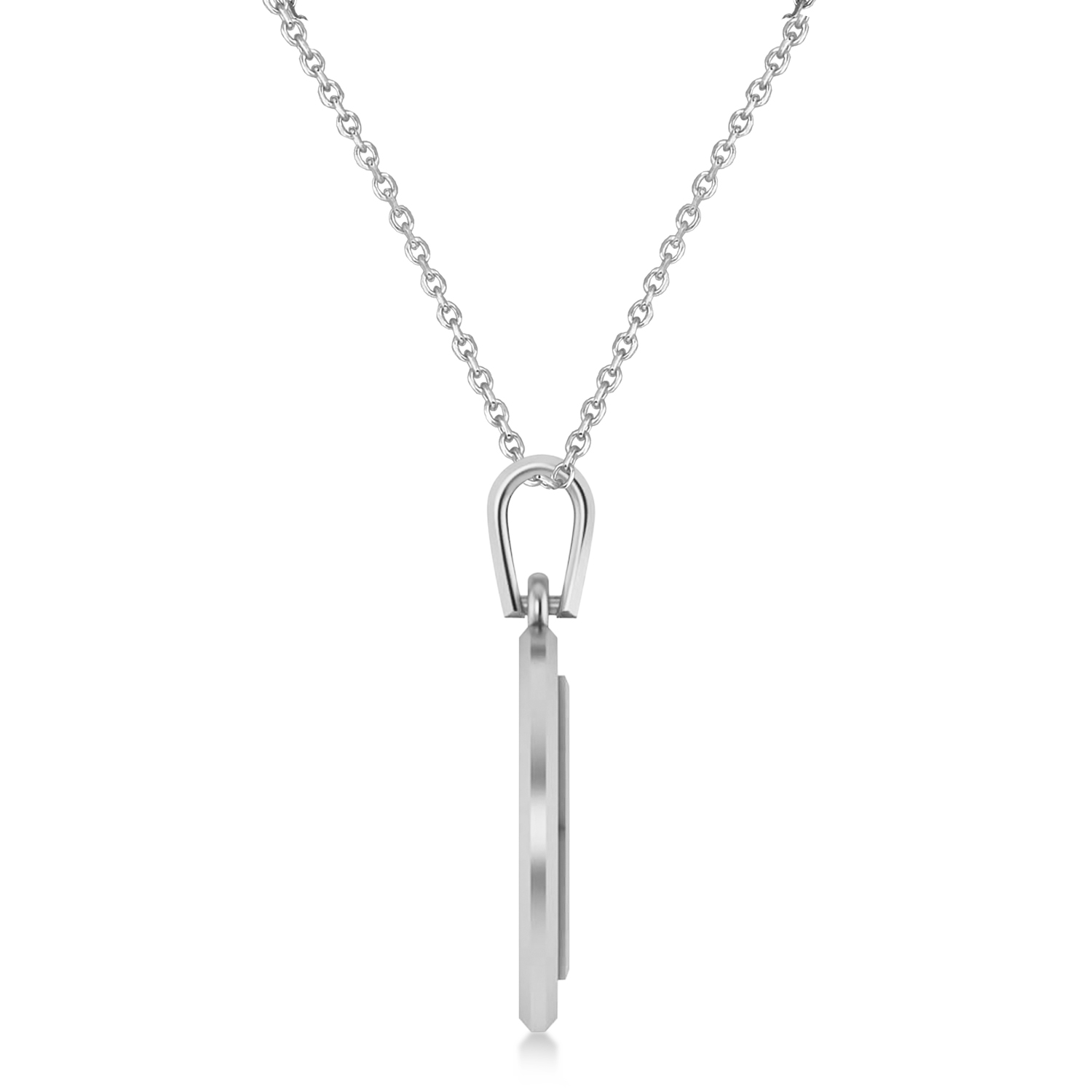 Jewish Star Of David Pendant Necklace 14K White Gold