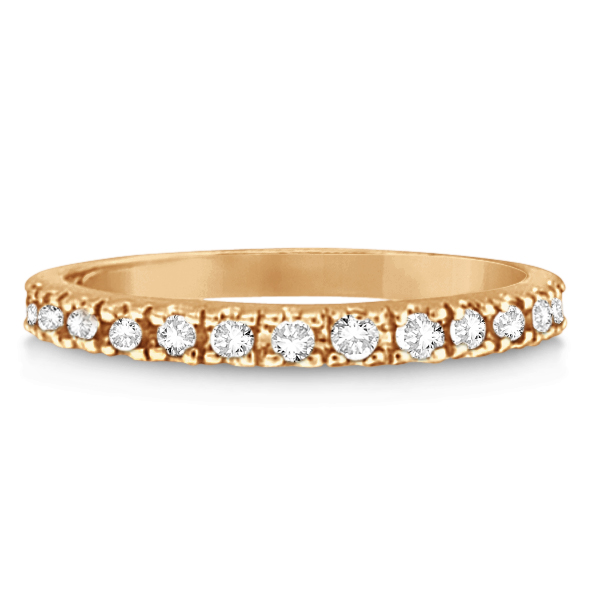Lab Grown Diamond Stackable Ring Anniversary Band in 14k Rose Gold (0.25ct)