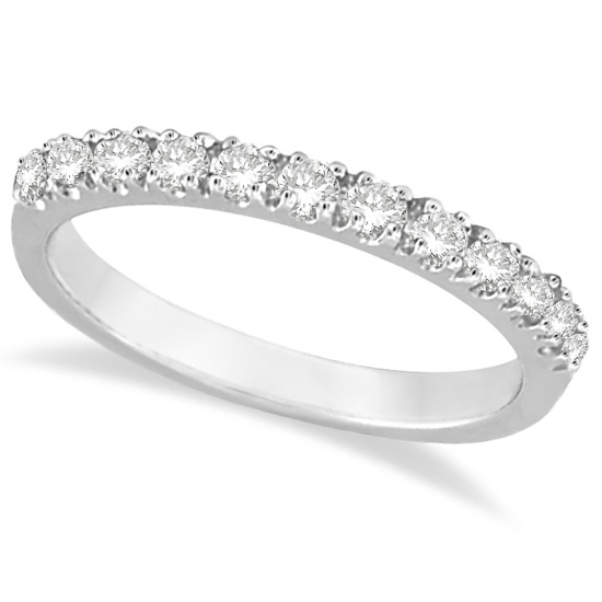 Diamond Stackable Ring Anniversary Band 14k White Gold 0.25ct - IR424