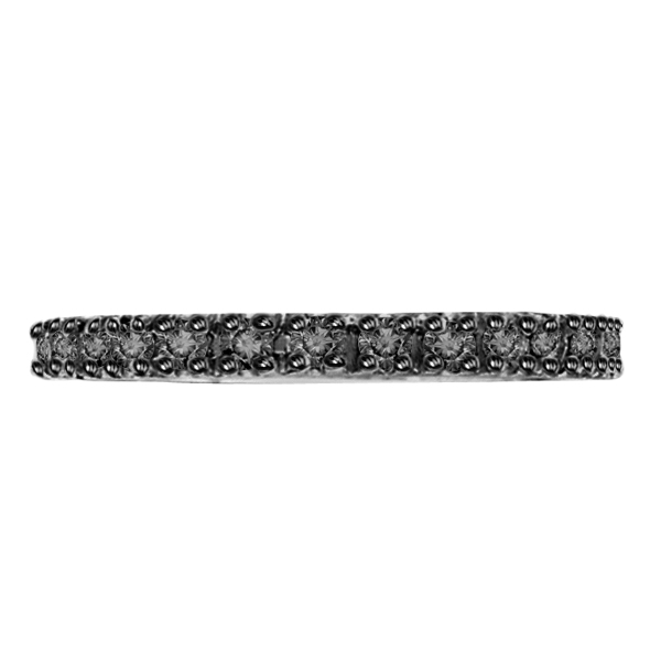 Lab Black Lab Grown Diamond Stackable Ring Guard in 14K White Gold (0.25ct)