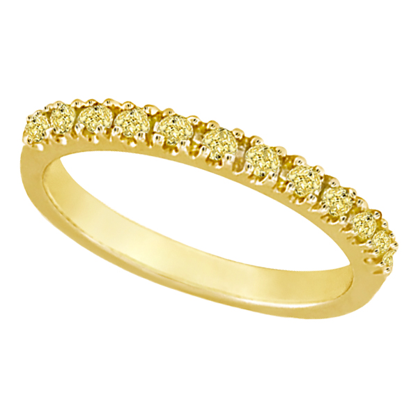 Yellow Canary Lab Grown Diamond Stackable Ring Band 14k Yellow Gold (0.25 ct)
