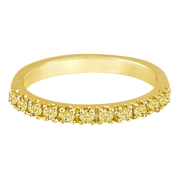 Yellow Canary Lab Grown Diamond Stackable Ring Band 14k Yellow Gold (0.25 ct)