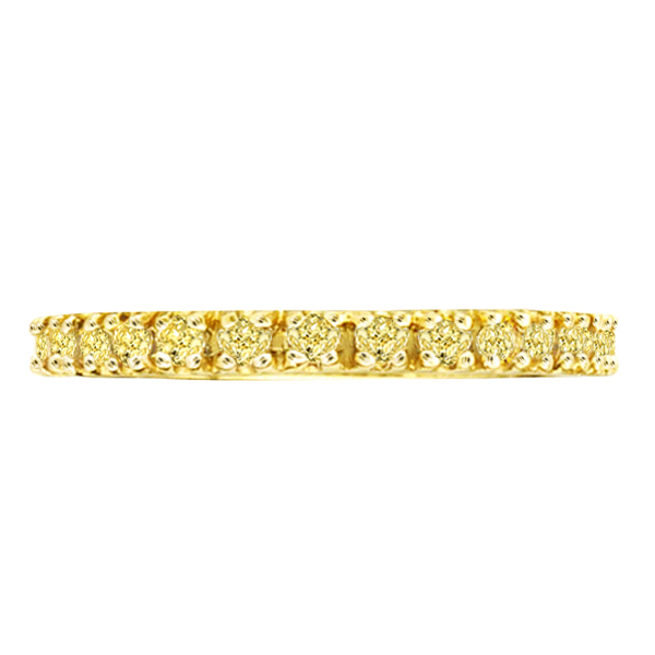 Yellow Canary Lab Grown Diamond Stackable Ring Band 14k Yellow Gold (0.25 ct)