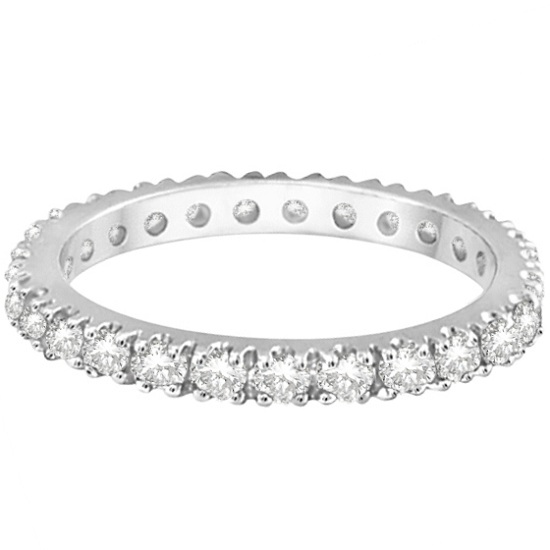 Diamond Eternity Wedding Ring Band 14K White Gold (0.51ctw) - IR229