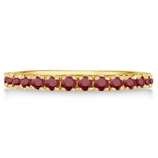Ruby Eternity Band Stackable Ring 14K Yellow Gold (0.50ct)