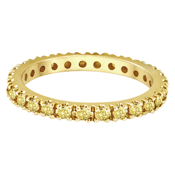 Yellow Sapphire Eternity Ring Band 14k Yellow Gold (0.75ct)