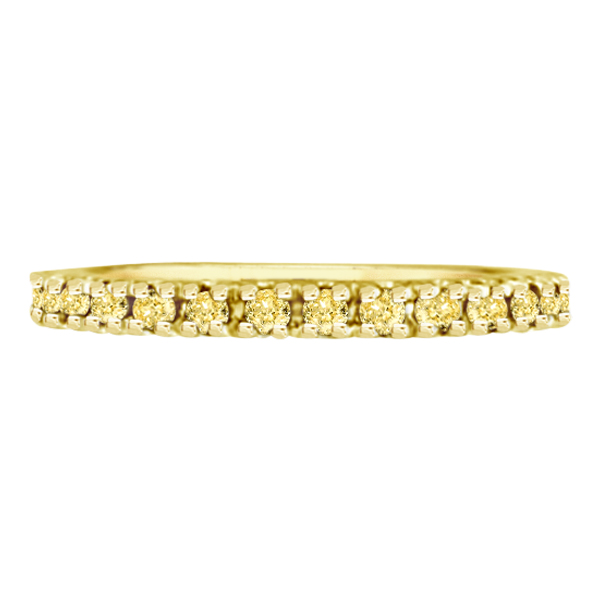 Yellow Sapphire Eternity Ring Band 14k Yellow Gold (0.75ct)