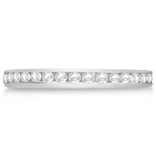 Channel Set Diamond Eternity Ring Anniversary Band Palladium (1.00 ct)