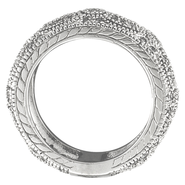 Antique Style Eternity Band 14k White Gold (0.80 ctw)