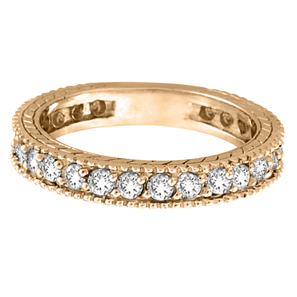 Diamond Eternity Wedding Band Ring in 14k Rose Gold (1.00 ctw) IR44