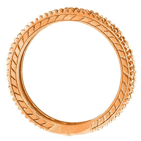 Diamond & Tanzanite Eternity Ring Band 14k Rose Gold (1.08ct)