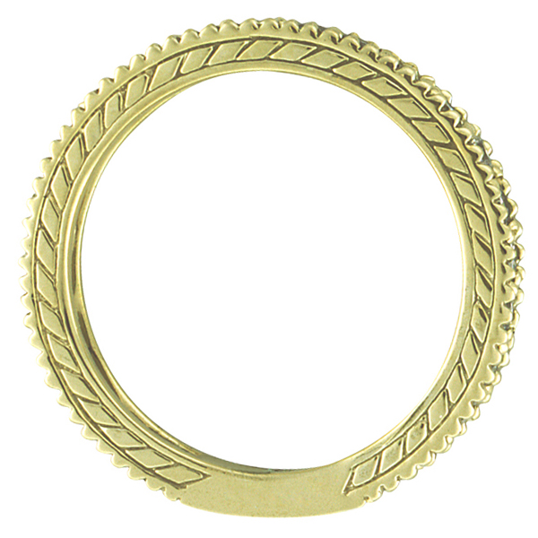 Diamond Eternity Milgrain Edged Ring Band 14k Yellow Gold (1.00ct)