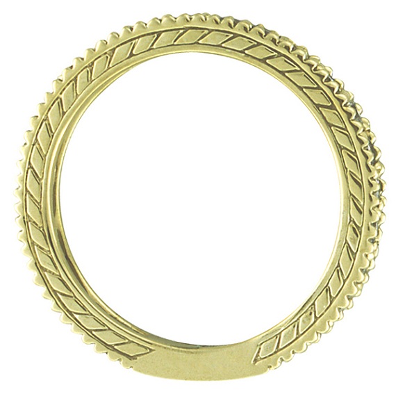 Diamond & Amethyst Eternity Ring Band 14k Yellow Gold (1.08ct)