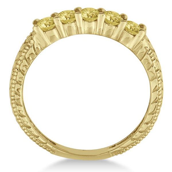 Five-Stone Fancy Yellow Diamond Ring Band 14k Yellow Gold (0.50ct)