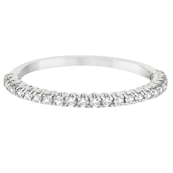 Half-Eternity Pave-Set Diamond Stacking Ring Palladium (0.25ct)