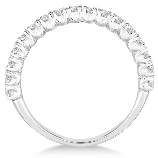 Half-Eternity Pave-Set Diamond Stacking Ring Palladium (0.75ct)
