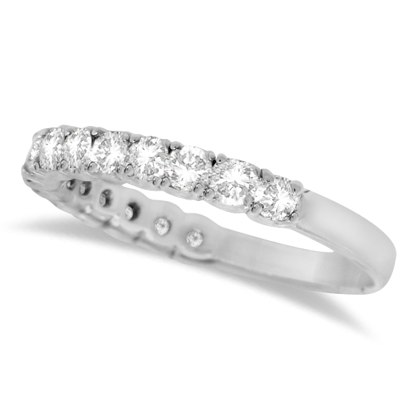 Lab Grown Diamond Wedding Band Anniversary Ring in 14k White Gold (1.00ct)