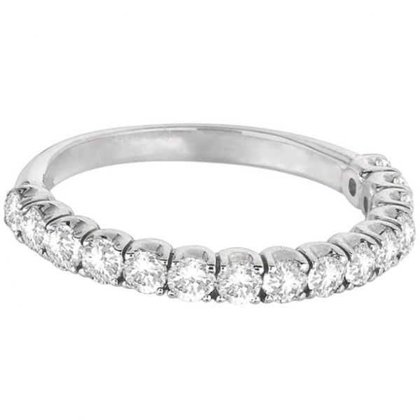 Diamond Wedding Band Anniversary Ring in 14k White Gold (1.00ct)