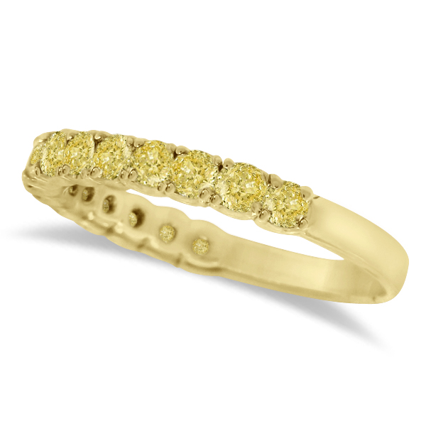 Lab Yellow Canary Lab Grown Diamond Ring Anniversary Band 14k Yellow Gold (1.00ct)