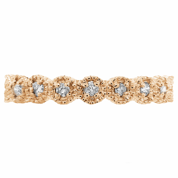 Diamond Stackable Ring Band in 14k Rose Gold (0.20 ctw)