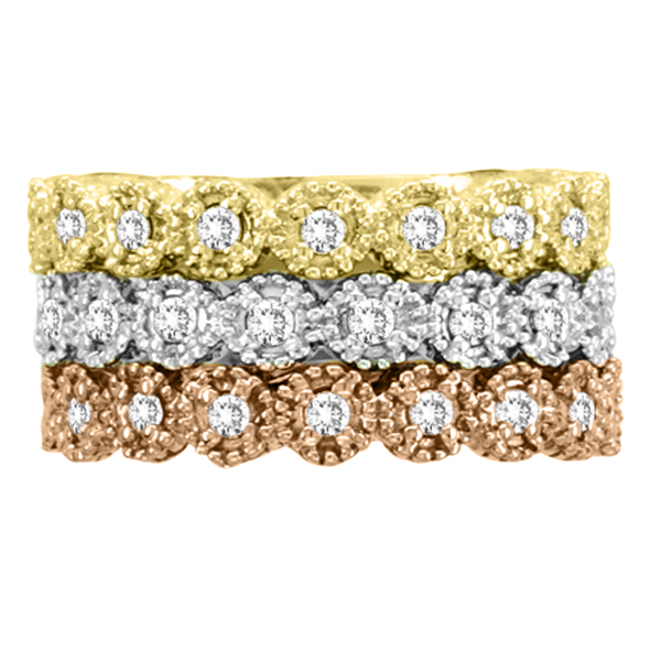 Diamond Stackable Ring Band in 14k White Gold (0.20 ctw)