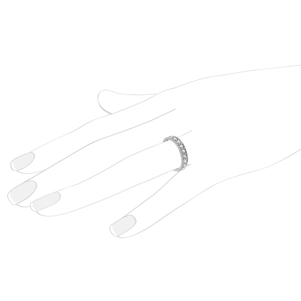 Diamond Anniversary Ring 14k White Gold (0.55 ctw)