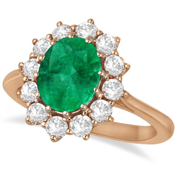 Get Inspired For Rose Gold Oval Emerald Engagement Rings