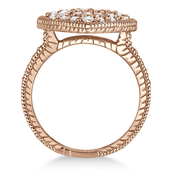 Puff Heart Diamond Ring 14k Rose Gold (1.00ct)