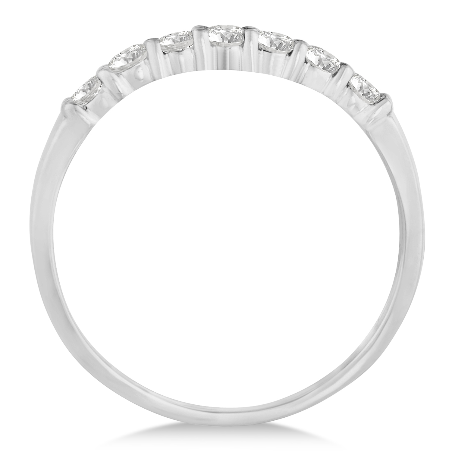 Diamond Seven Stone Wedding Band 14k White Gold (0.34ct)