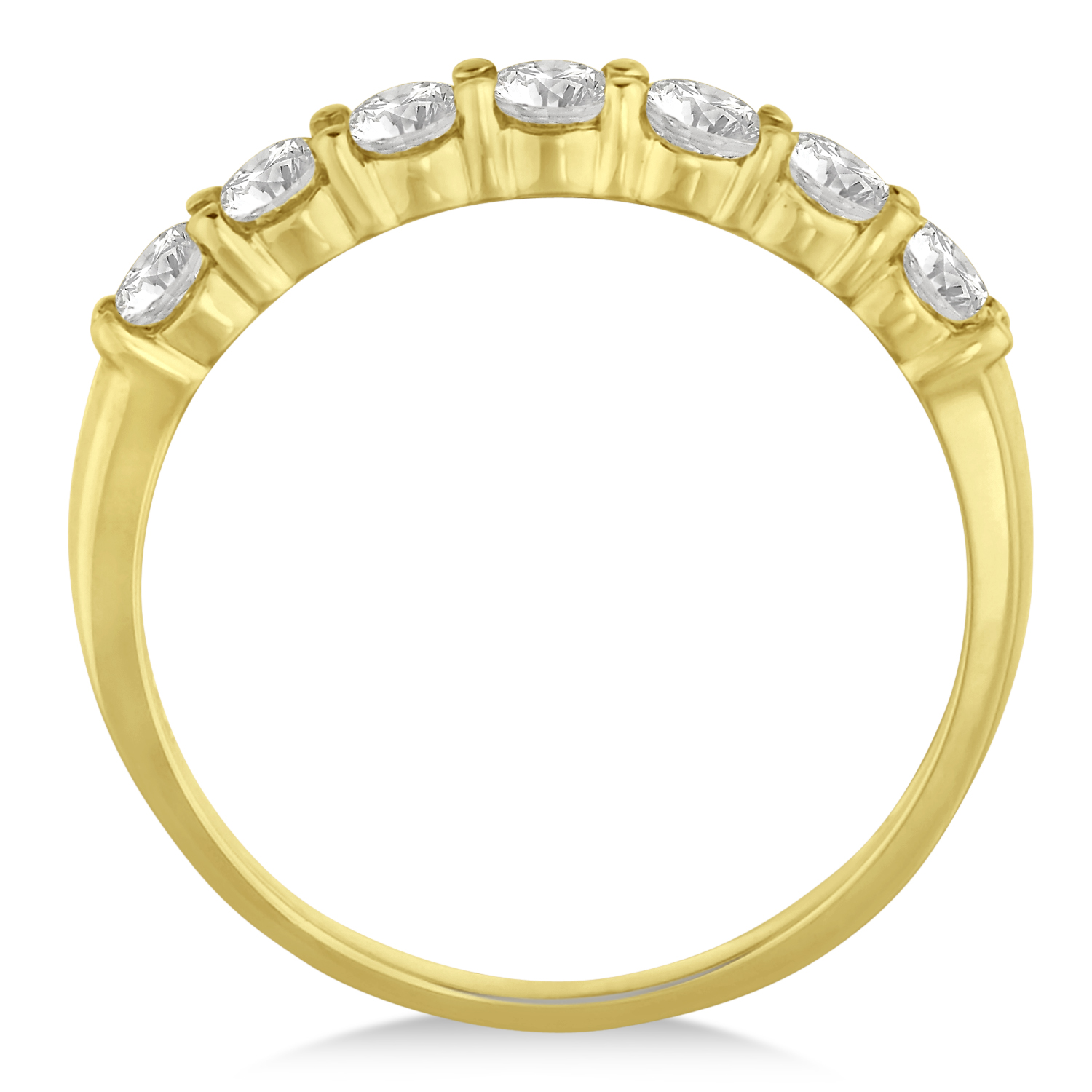 Diamond Seven Stone Wedding Band 14k Yellow Gold (0.75ct)