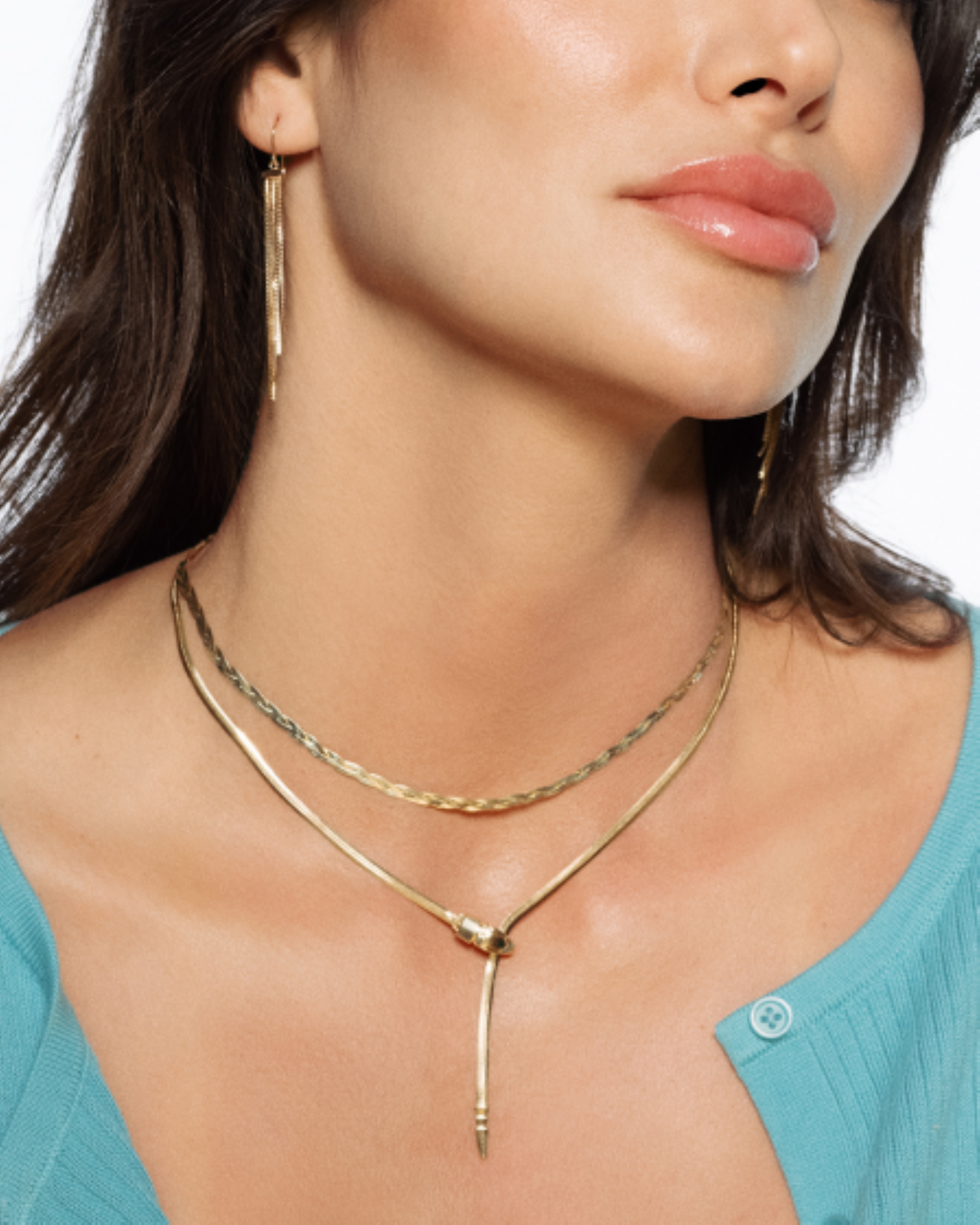 Serpant with adjustable head clasp Pendant Necklace 14K Yellow Gold