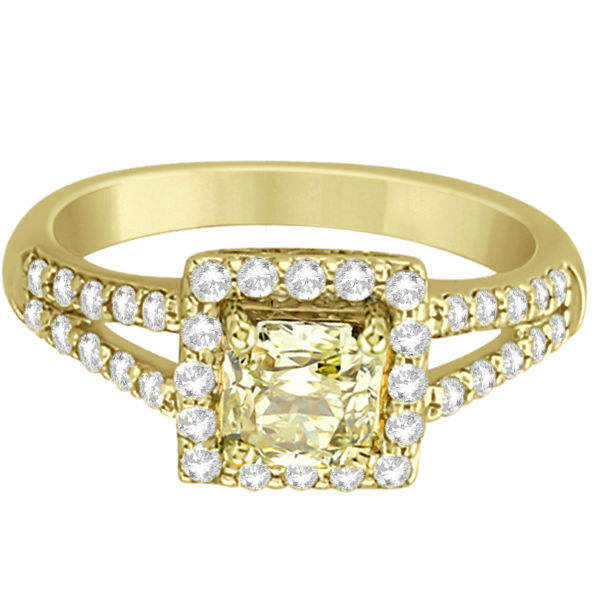 Yellow Diamond Split-Shank Engagement Ring 18k Yellow Gold (1.25ct)