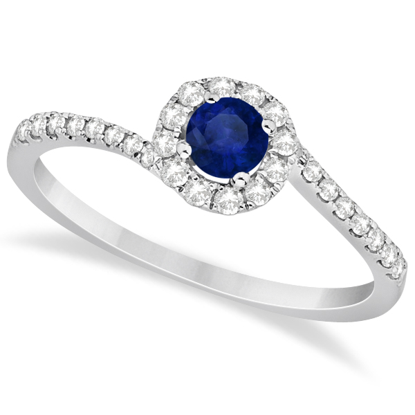 halo blue sapphire engagement ring 14k white halo blue sapphire engagement ring 14k white