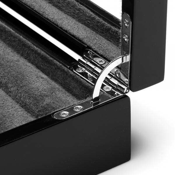 Men's Solid Oak Mahogany Cufflink Box Collector's Case Holds 36 Pairs