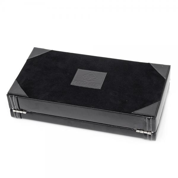 Men's Bonded Leather Cufflink Box Case Holds & Protects Twenty Pairs