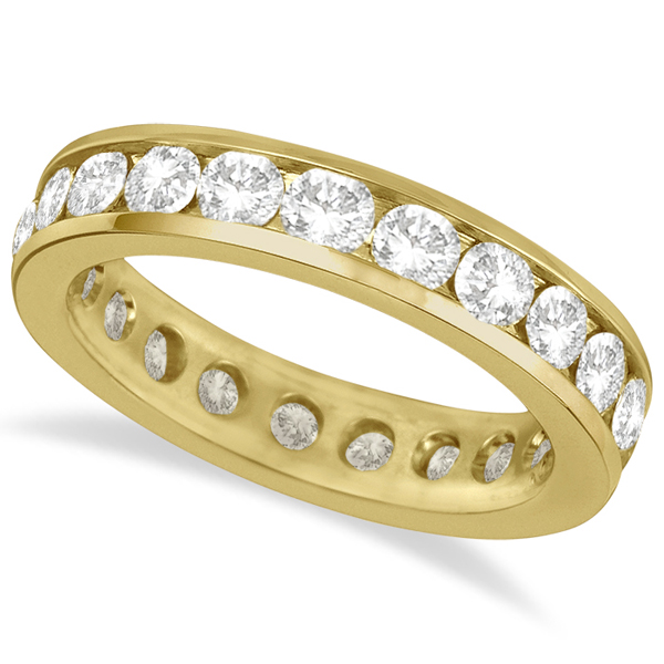 Channel-Set Diamond Eternity Ring Band 14k Yellow Gold (2.25ct)