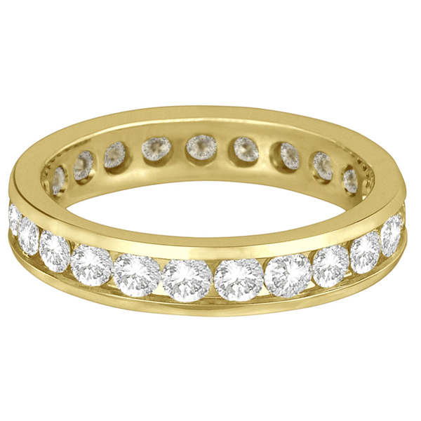 Channel-Set Diamond Eternity Ring Band 14k Yellow Gold (2.25ct)