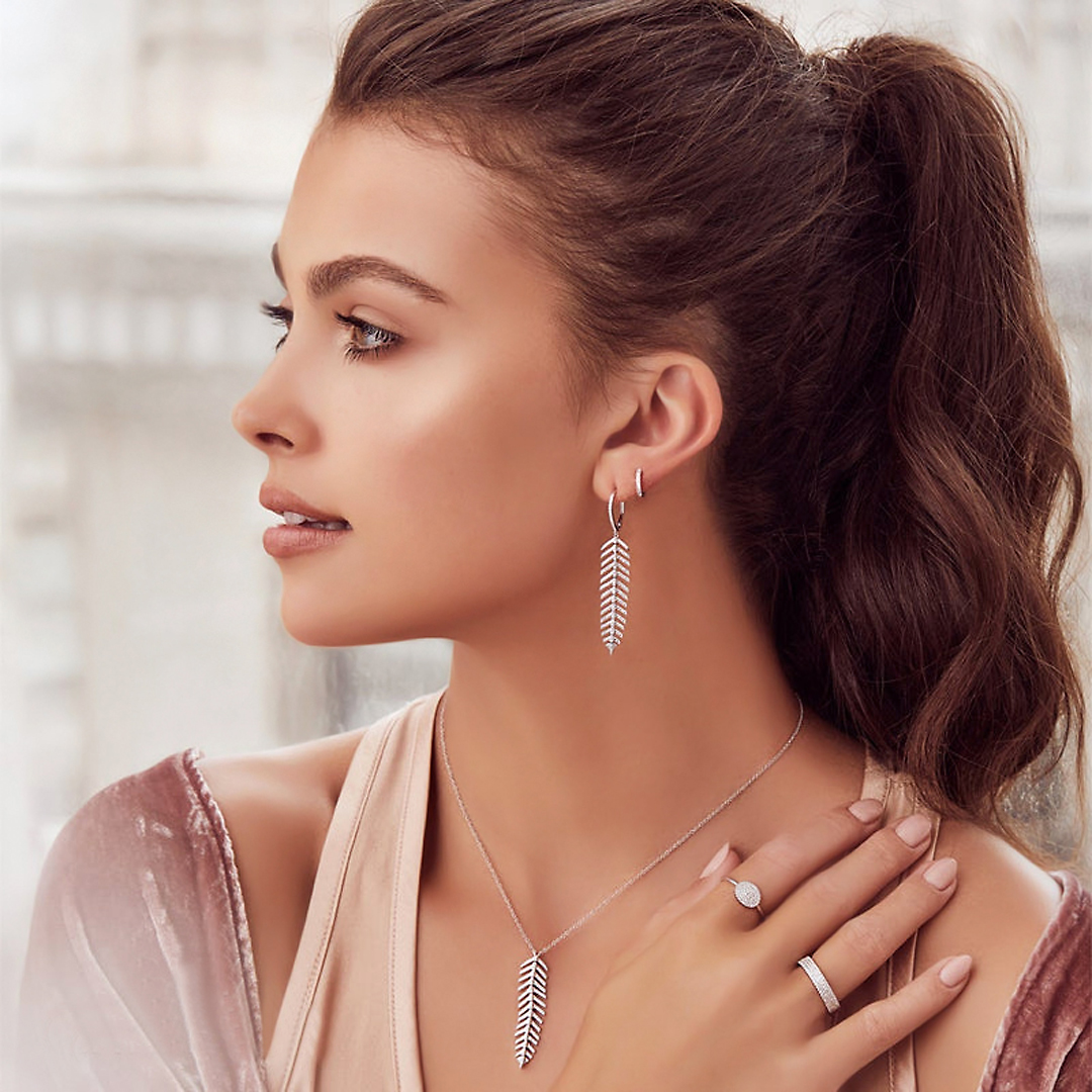 Diamond Mini Huggie Earrings 14k White Gold (0.04ct)