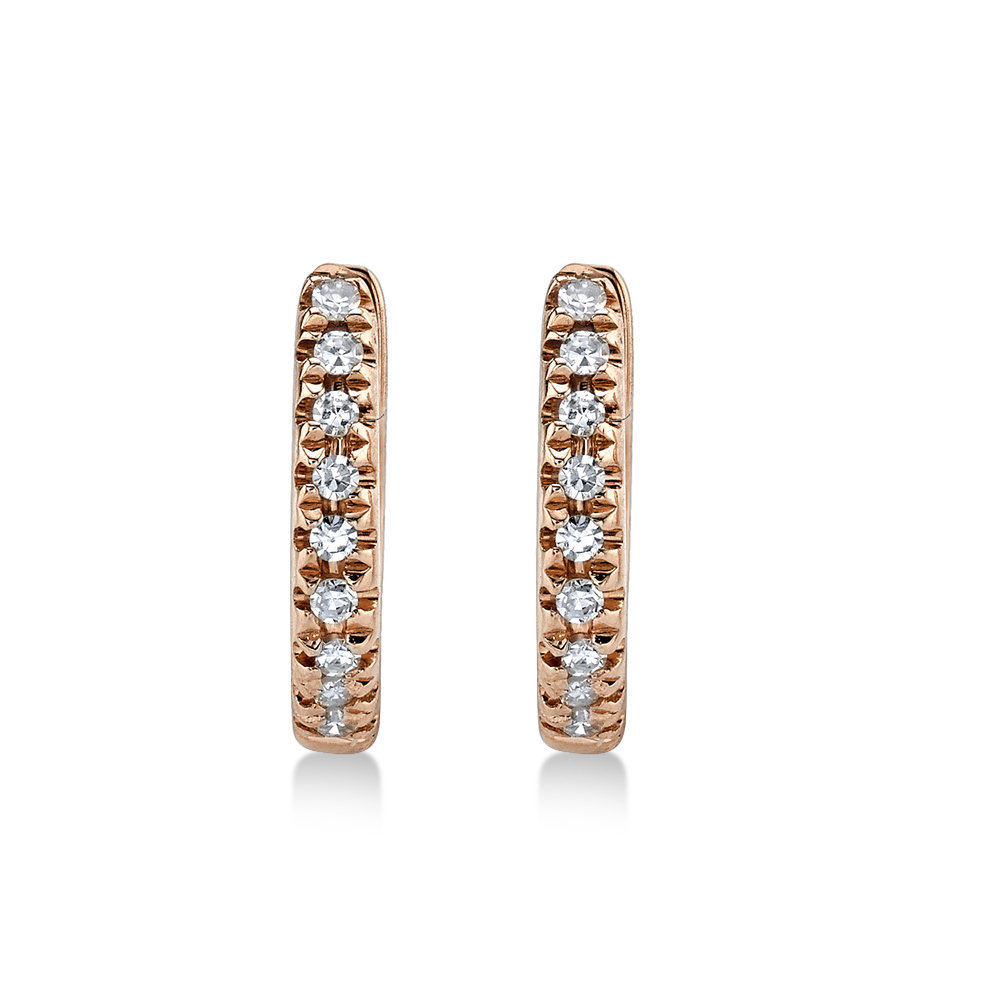 Diamond Mini Huggie Earrings 14k Yellow Gold (0.04ct)