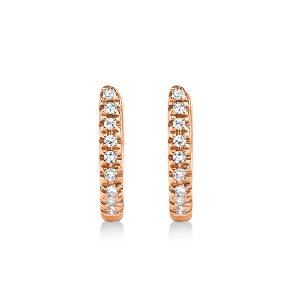Diamond Mini Huggie Earrings 14k Yellow Gold (0.04ct)