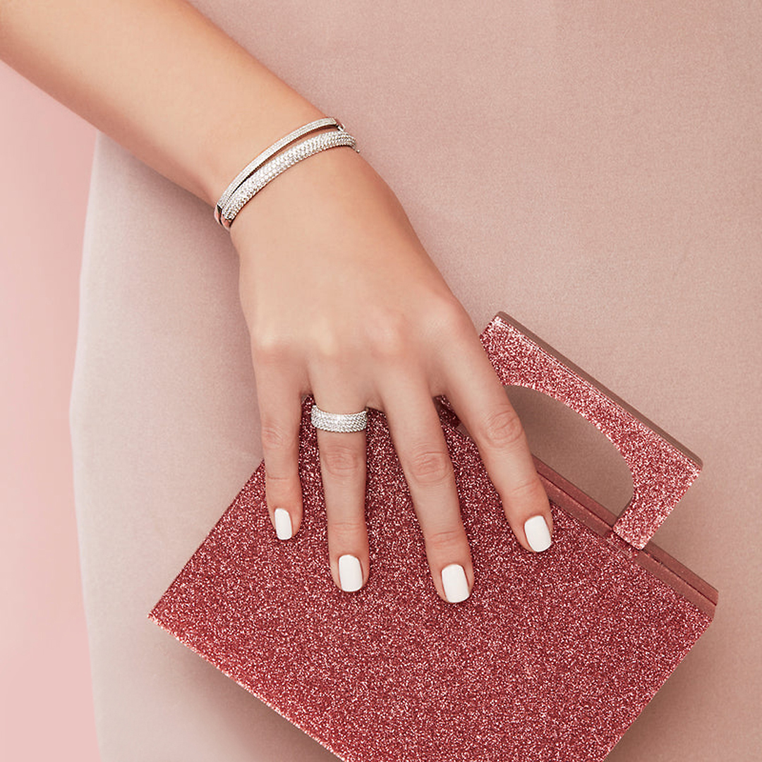 Diamond Pave Band Ring 14k White Gold (1.32ct)