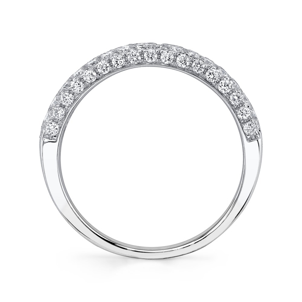 Diamond Pave Band Ring 14k White Gold (1.32ct)