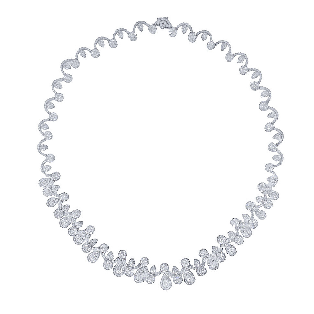 17.83ct 18k White Gold Diamond Necklace