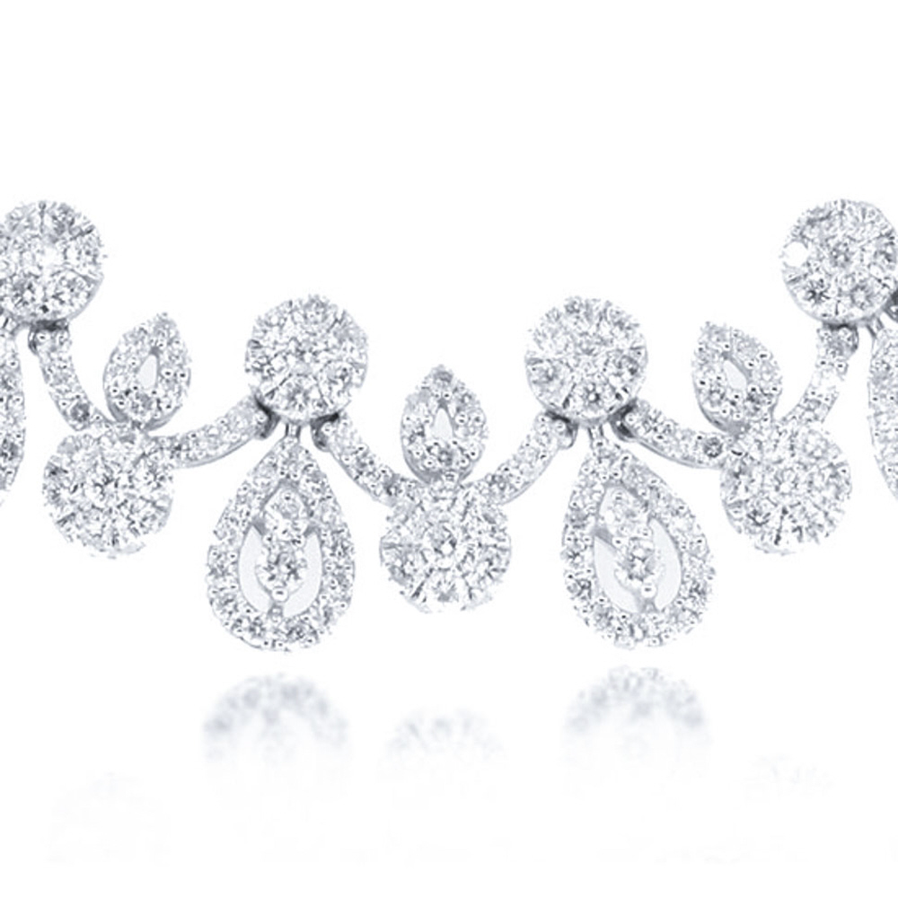17.83ct 18k White Gold Diamond Necklace