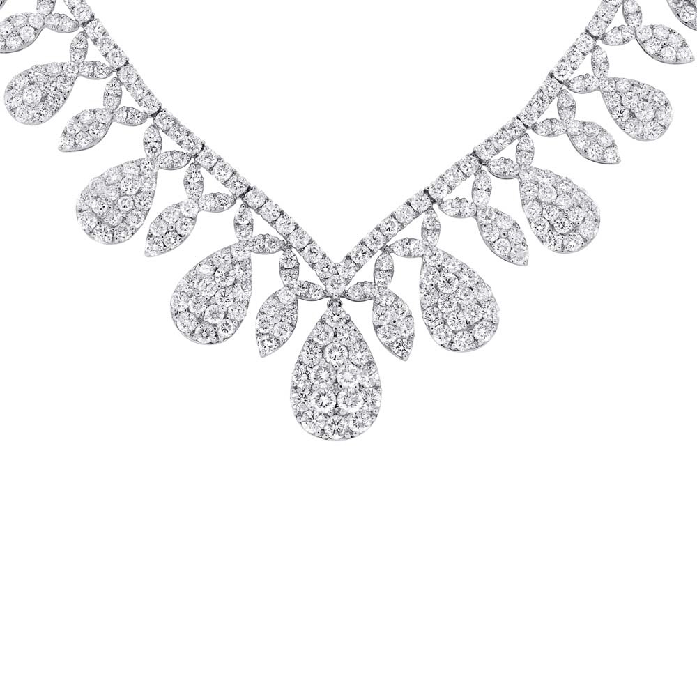 20.57ct 18k White Gold Diamond Necklace