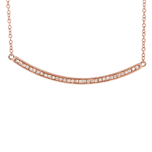 0.13ct 14k Rose Gold Diamond Necklace