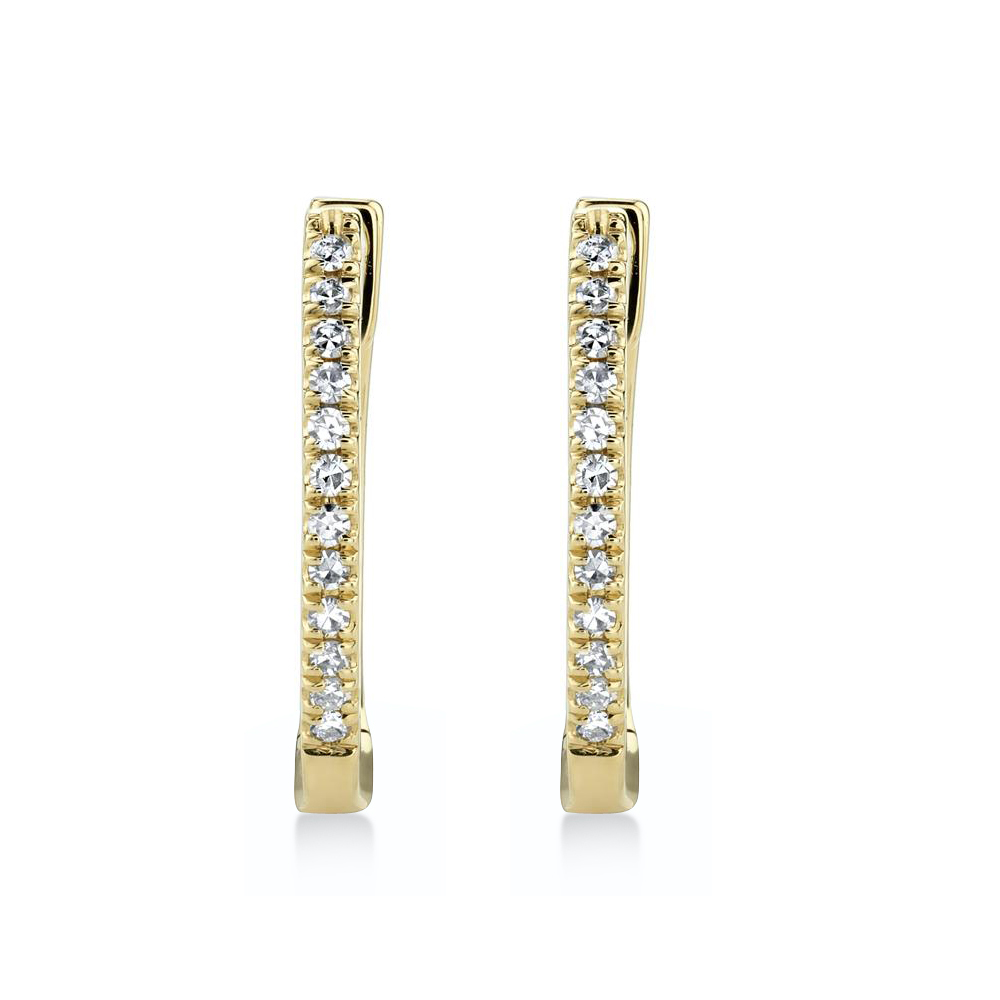 Diamond Huggie Earrings 14k Yellow Gold (0.08ct)