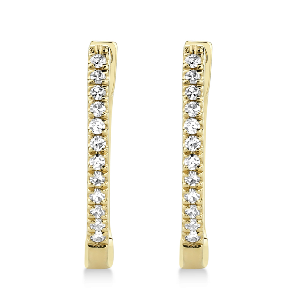 Diamond Huggie Earrings 14k Yellow Gold (0.08ct)